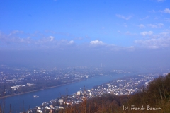 Blick vom Drachenfels Rheinabwärts nach Bonn